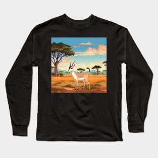 Springbok Against The Backdrop of The Savanna Long Sleeve T-Shirt